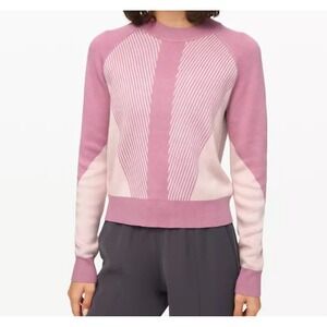 Lululemon Here For Serenity Sweater Purple Cashmere Blend Knit Womens Small